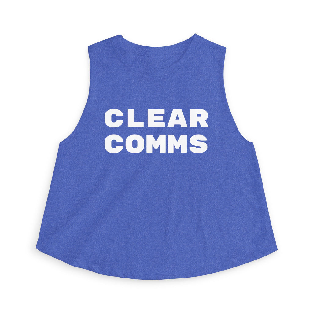 Women's Crop Top — CLEAR COMMS Graphic Crop Tank for Communicators & Marketers