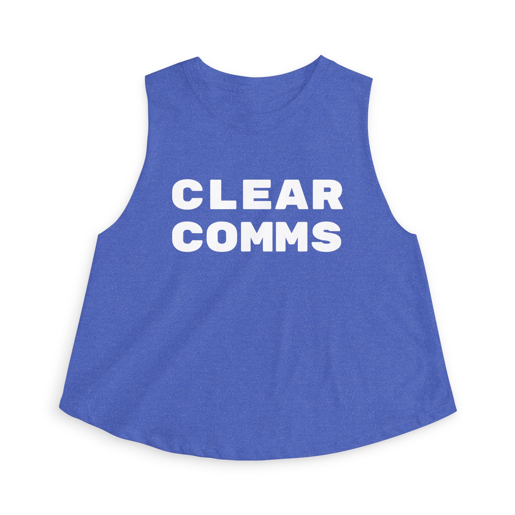 Women's Crop Top — CLEAR COMMS Graphic Crop Tank for Communicators & Marketers