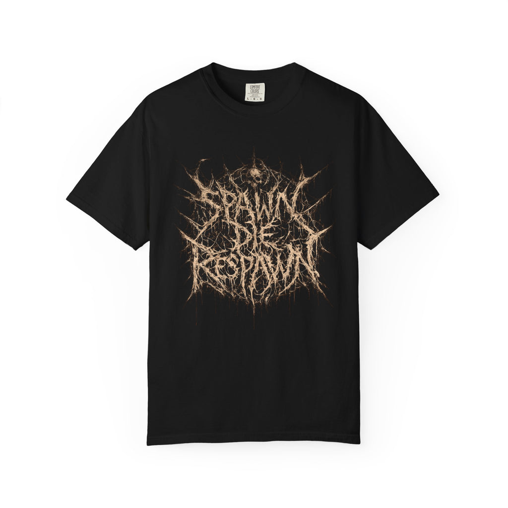 T-Shirt — "Spawn, Die, Respawn" Grunge Metal Band Tee